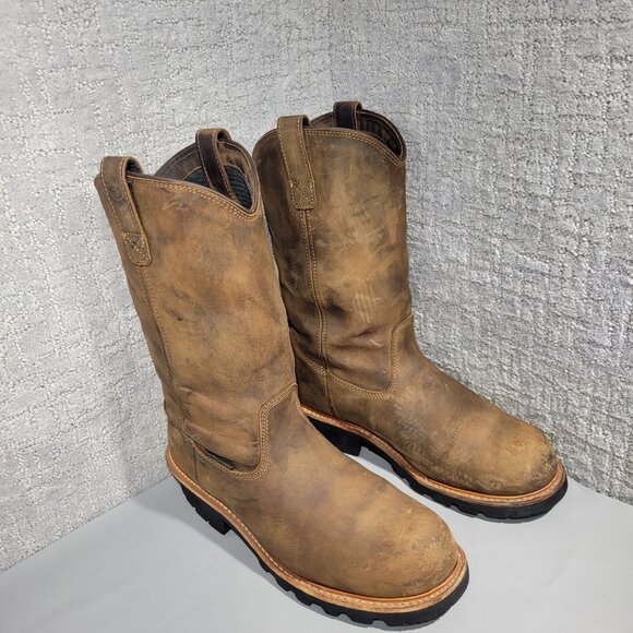 Carolina Well X 12” Men’s Size 13D Waterproof Comp Toe Ranch Wellington Logger - Picture 8 of 11
